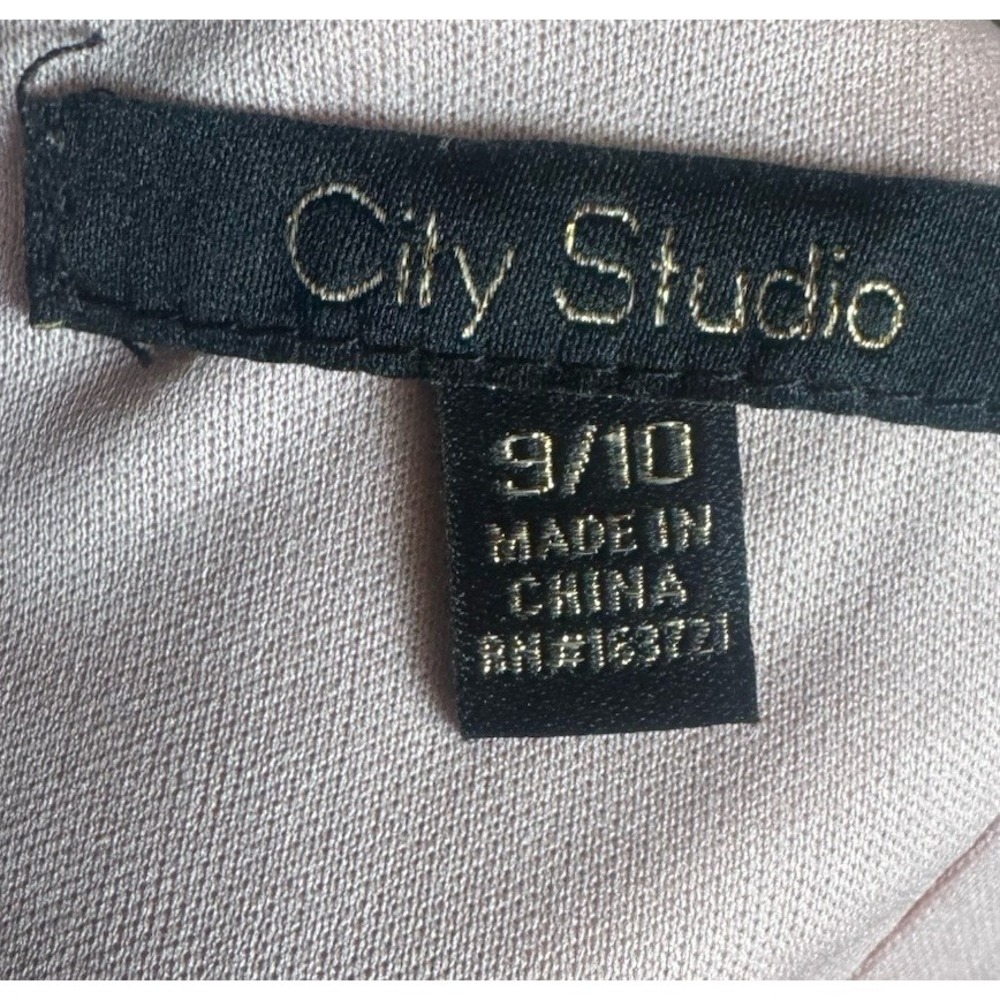City Studio 100% Cotton Mini Dress- Mauve Light Rose Pink- Crochet Trim- Sz 10 - Picture 7 of 7